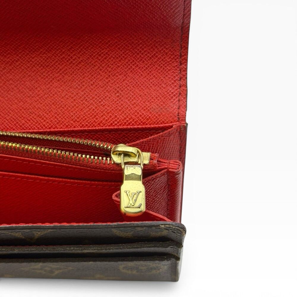 Louis Vuitton Monogram NM Portefeuille Sarah Wallet Red Interior W Certificate - Picture 12 of 12